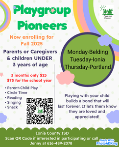 2025-2026 Playgroup Registration Flyer